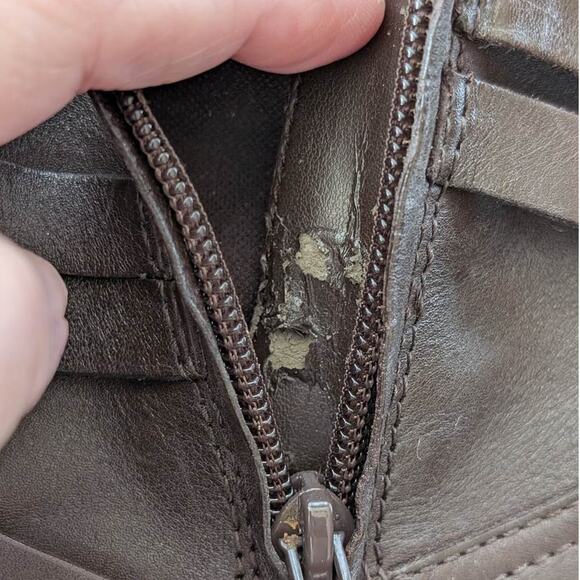 Lauren Ralph Lauren Savion Boots Womens 8 Brown Leather Tall Side Zip Equestrian - Picture 7 of 16